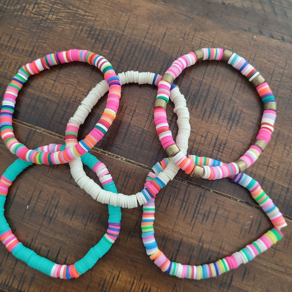 Colorful Kids Beaded Bracelets Set